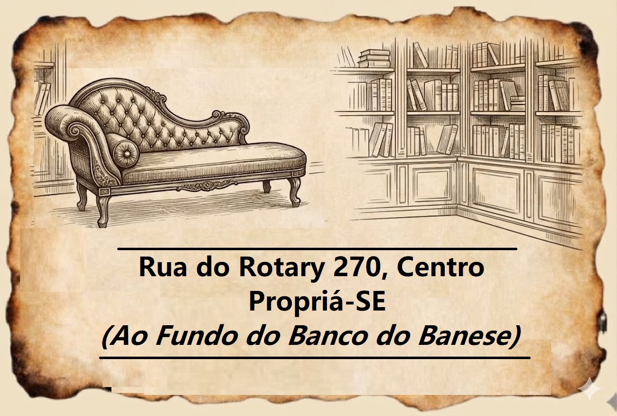 Cartão da Escuta Clínica sobre tecido de linho